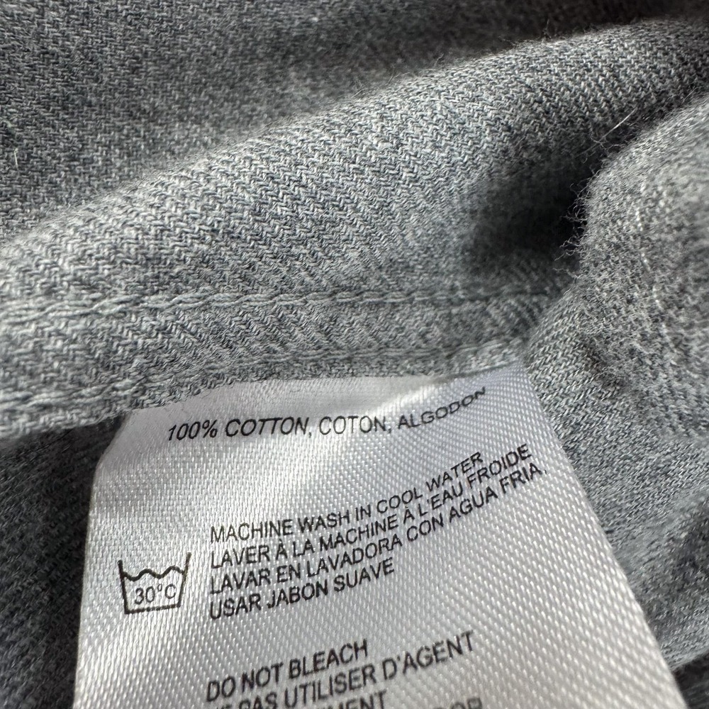 Heritage Report‎ Collection Mens 2XL Gray Soft Touch Flannel Slim Fit Shirt NEW - Picture 7 of 11